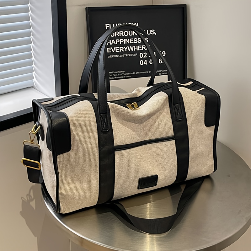 

Relaxed Style Travel Duffel Bag: 17cm/6.7" X 24cm/9.4" X 44cm/17.3" - Lightweight, Material, Zip Closure, Polyester Lining - Short Trips And Business Travel