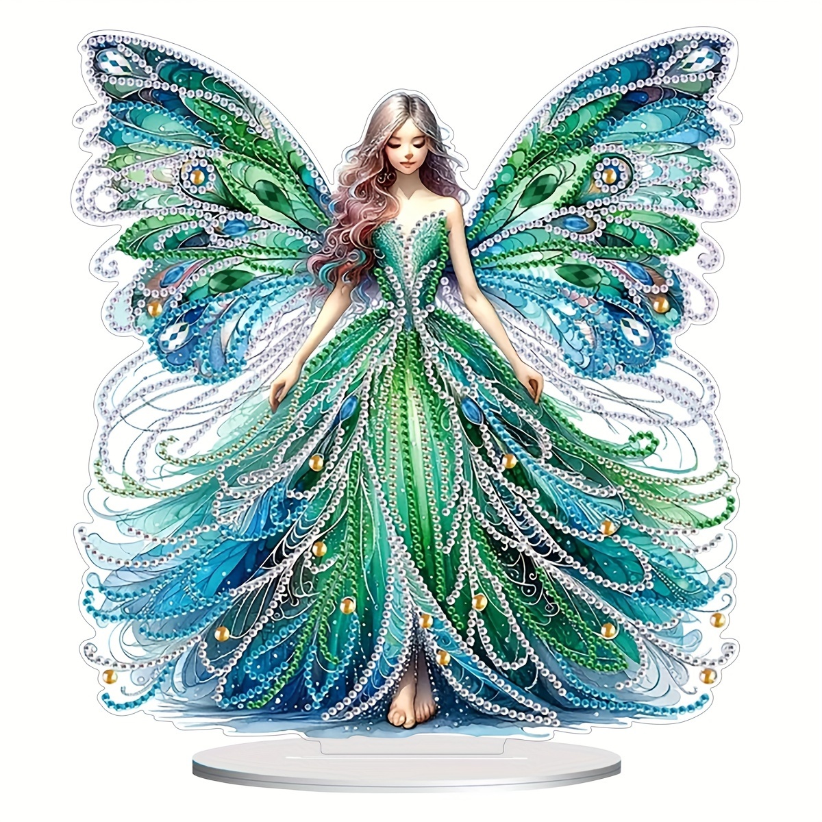 

Fairy Butterfly Diamond Painting Decoration, Diy 5d Diamond Art Desktop Decor, Irregular Diamond Mosaic Art, Acrylic (pmma) Material, Cartoon Theme