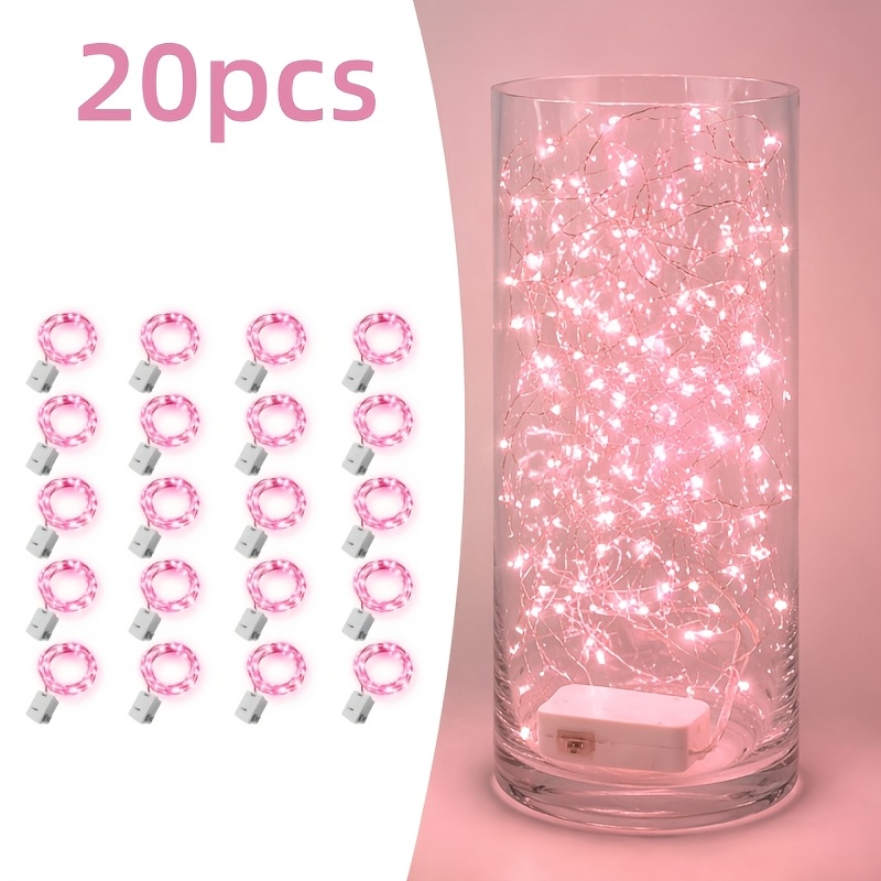 20pcs Fairy Tale Lamp String Light Battery Operated 7.2ft 20 Leds Mini String Light, Firefly Starlight Bedroom, Suitable For Wedding, Party, Holiday, Christmas (twinkling)
