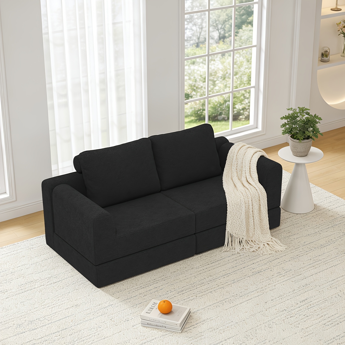 Convertible Foldable Sofa Bed With Memory Foam And Back Support, A Versatile Sleep Chair Suitable For Use In Living Rooms, Bedrooms, Or Small Spaces.