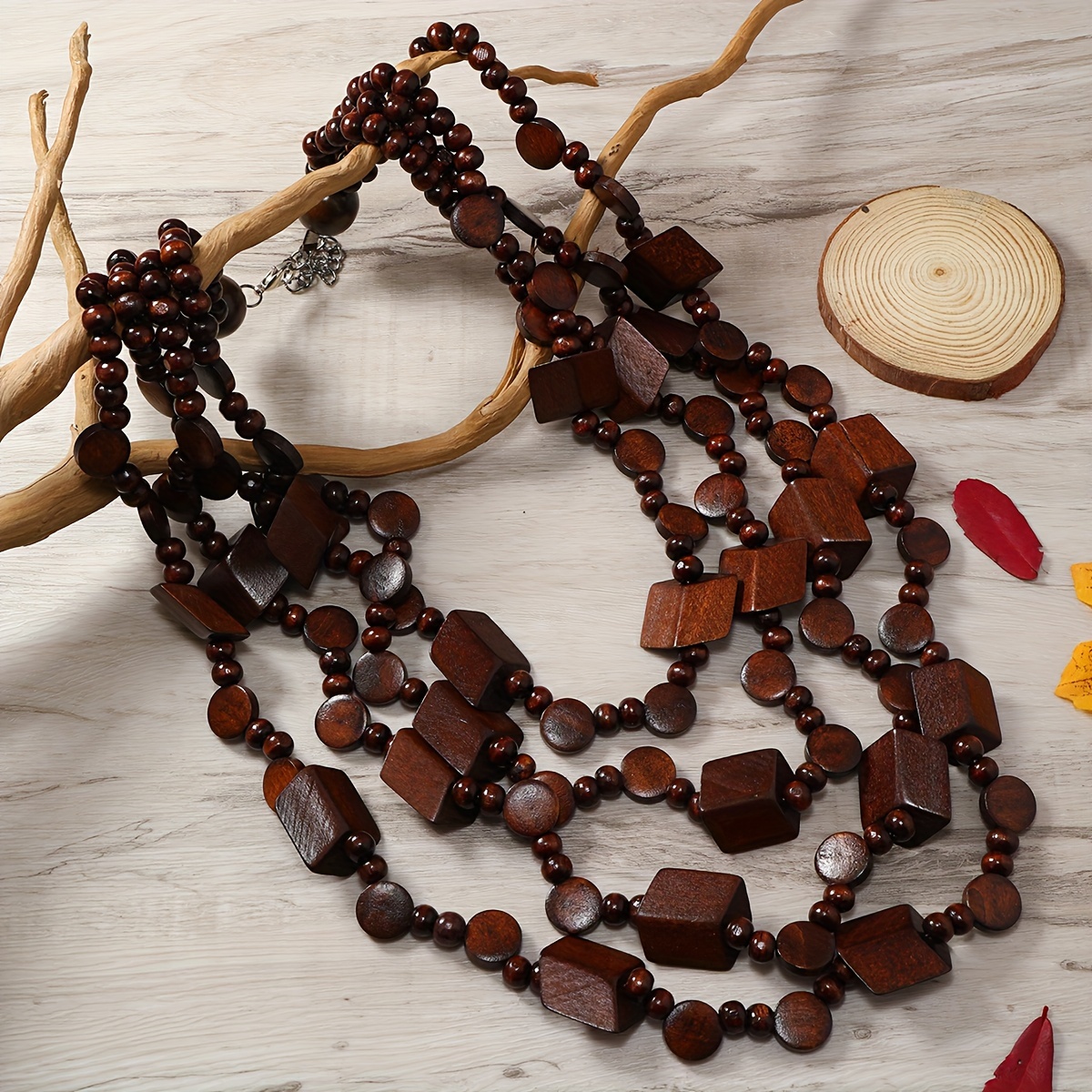 

- Wooden Necklace - Ethnic , For & Gifting