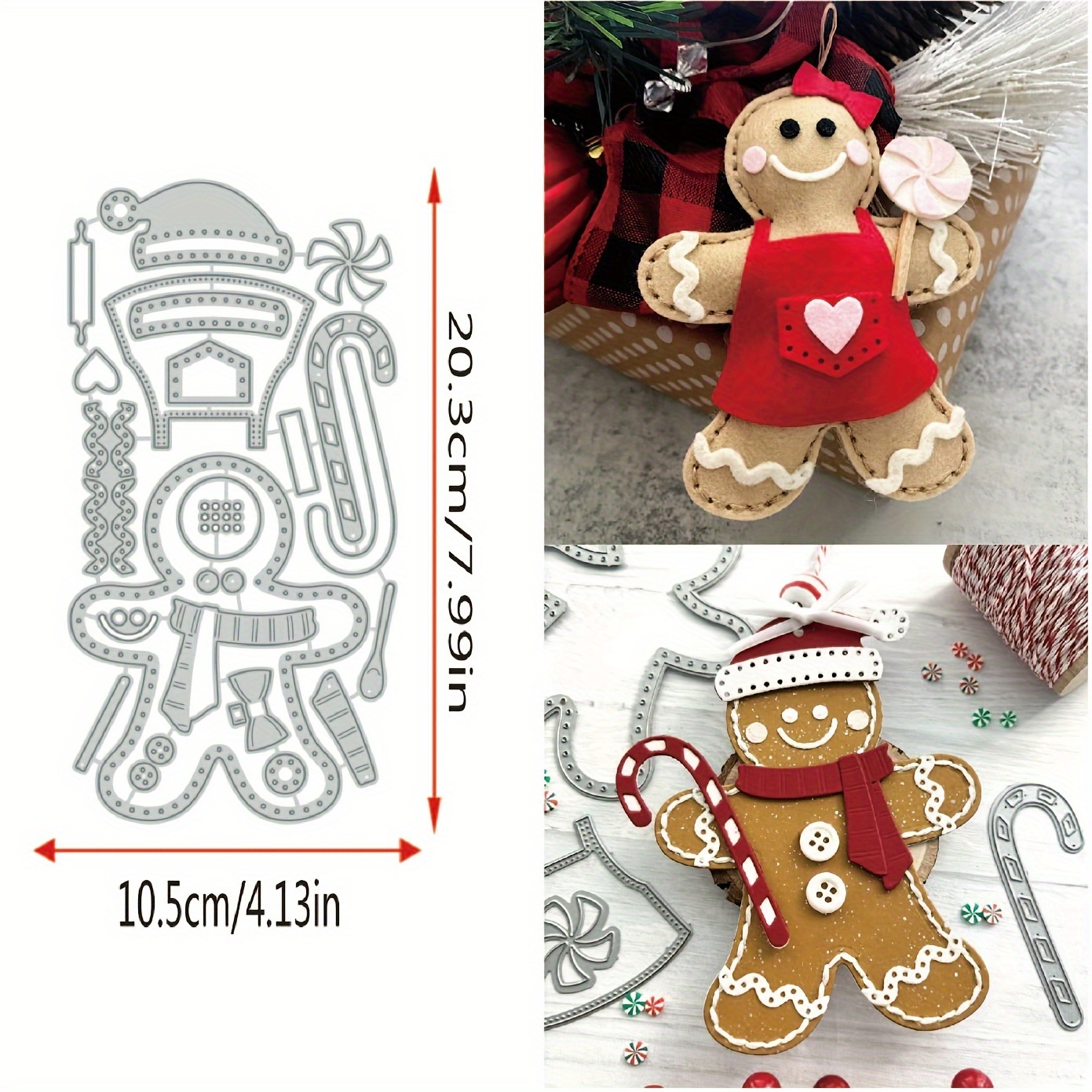 

1pc Metal Cutting Die Christmas Cookie For Man Diy Paper Craft Knife Die Blade Punching Template Mold