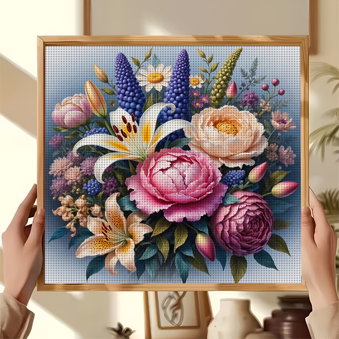 Vibrant Bouquet Cross Stitch Kit for Beginners