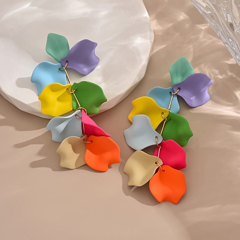 Minimalist Long Tassel Leaf Earrings for Women