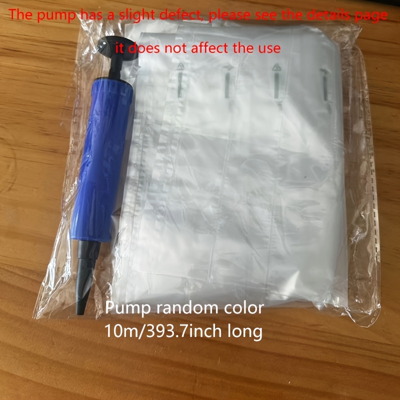 196.8inch/393.7inch Length Bubble Column Packaging Film - Shockproof & Drop-proof, Different Length, Includes Free Pump (color Random) For Delivery Protect Fragile Goods