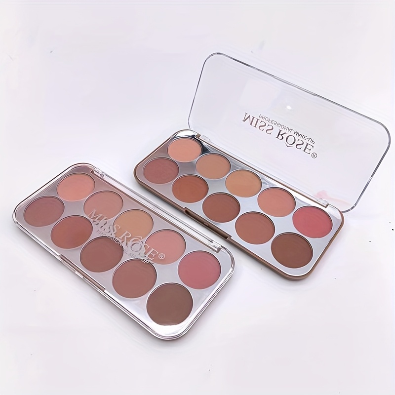 10 färgad rosalik och konturpalett rosa matt - Temu Sweden