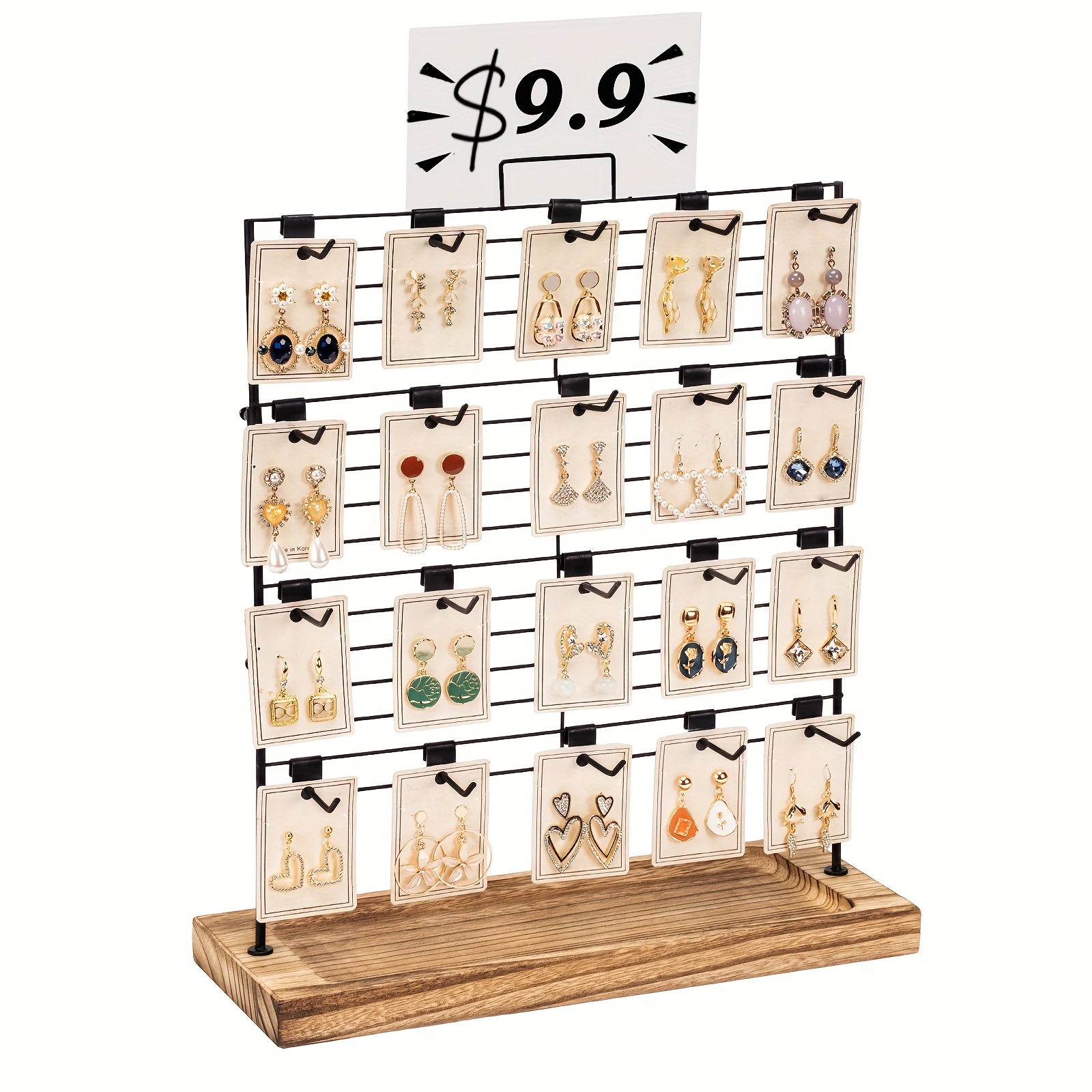 Small Key Ring Display Displaying Keyrings