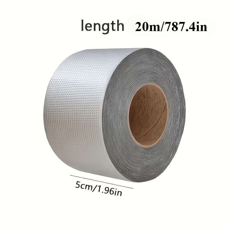 1 Roll Heavy-Duty Foil Tape Suitable for Pipe, Plumbing, Roof, Wall & Pool Repairs - Instant Leak Seal, Thermal, High-Temp Resistant, Adhesive Tape for Indoor/Outdoor Use, Instant Sealing for, Roofs
