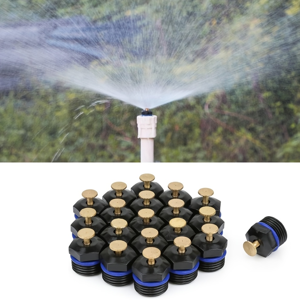 

12/24pcs Atomizing Sprinkler Nozzle, 1/2 Inch Garden Misting Emitters Adjustable Agricultural Lawn Watering Universal Nozzle Irrigation Heads