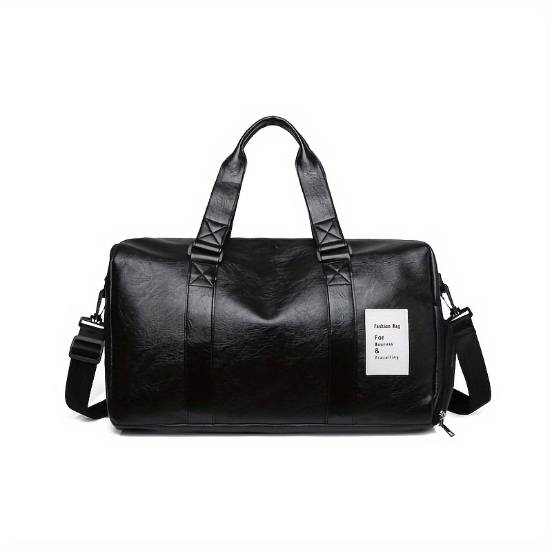 

Stylish Pu Leather Travel Duffel Bag - Perfect For Fitness, Yoga, Sports & Travel! Unisex Bag For Daily Use