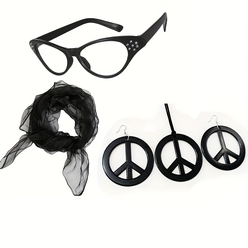 7pcs 50s costume accessories 1950s fancy cat eye glasses Temu