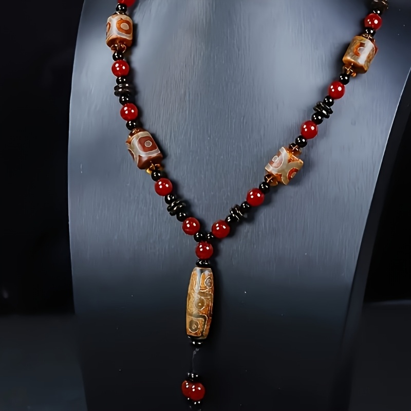 Men's & Women's Nine-Eye Stone Pendant Necklace, Natural Stones