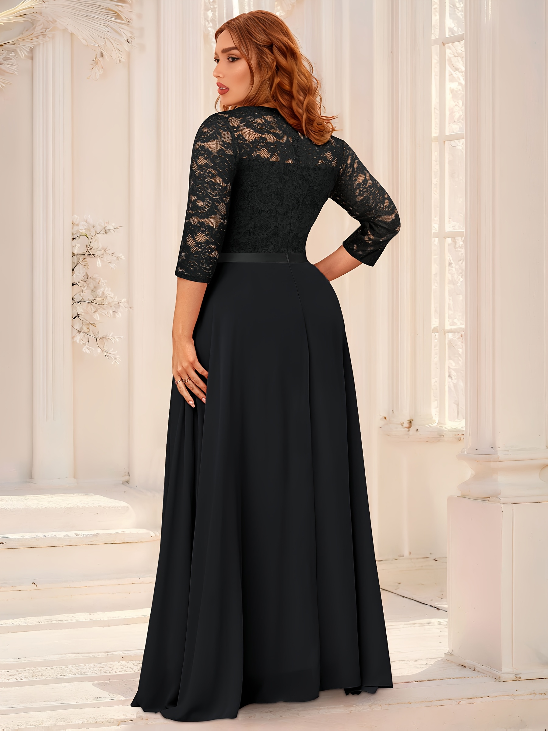 blue dress for baby girl One-Shoulder Sequins Plus Size Bridesmaid Dress with Pockets main image 1