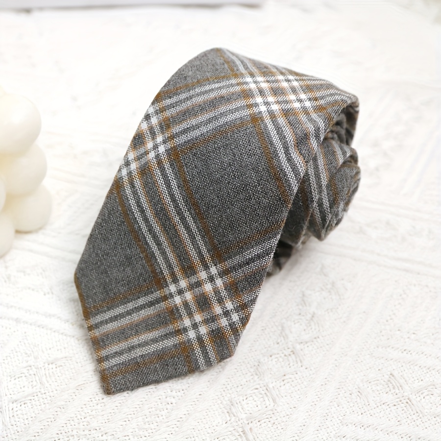 TEMU 1pc Jk/dk School Style Plaid Hand-tied Tie Suitable For Casual Daily Street Wear Christmas Gift