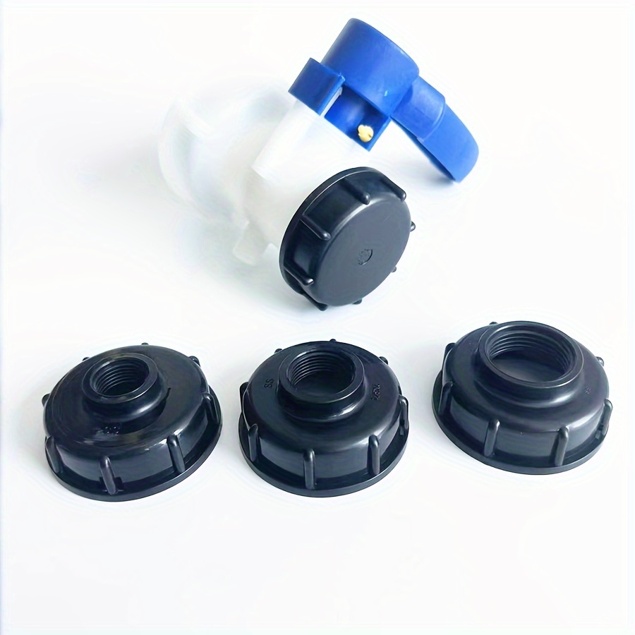 

1000l Ibc Tote Adapter Kit - Durable Plastic, Fit For Rainwater Collection Barrels With 1/2", 3/4", & 1" Threaded Spigot