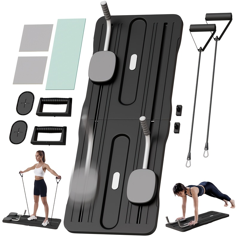 TEMU Foldable Pilates Board & Free Weight Set Combo | Complete Compact Equipment For Workout | Perfect Pilates & Gym Equipment For Small Areas