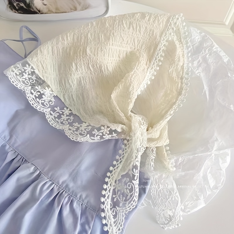 Lace Triangle Scarf Cute Headscarf Holiday Photo Headband Tie -match Headwear