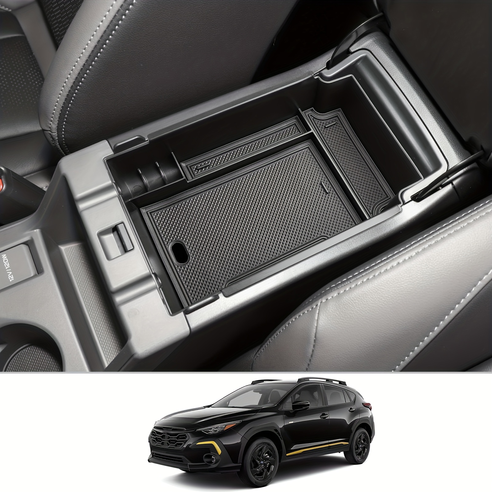 TEMU Organisateur de rangement pour console pour Subaru Crosstrek et Impreza 2024 et 2025, conçu pour s'adapter à la console et au coussin de