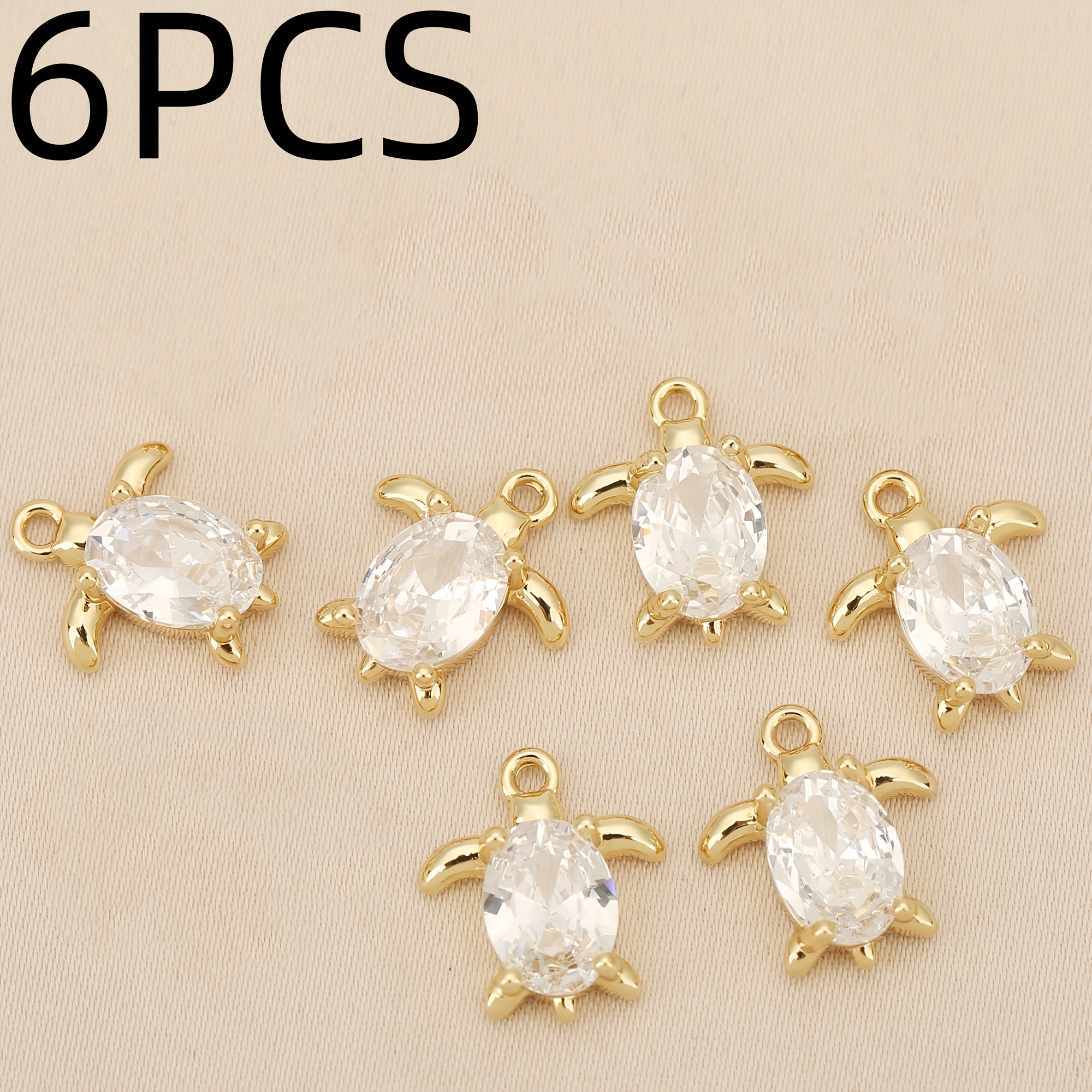 E-shop 6-teiliges, europäisches und amerikanisches Mode-Set - Kupferbeschlag mit Zirkonia - Exquisite luxuriöse Meeresschildkröten-Kettenornamente,