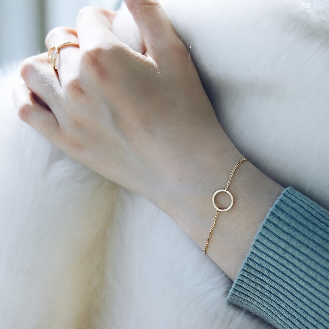 Minimalist Cool-Toned Stainless Steel Bracelet Set, Gift for Her