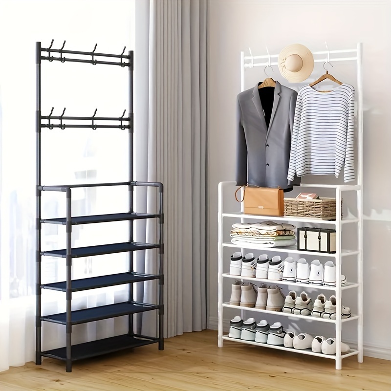 Multi functional Storage Rack Widened Metal Shoe Hat Rack - Temu Canada