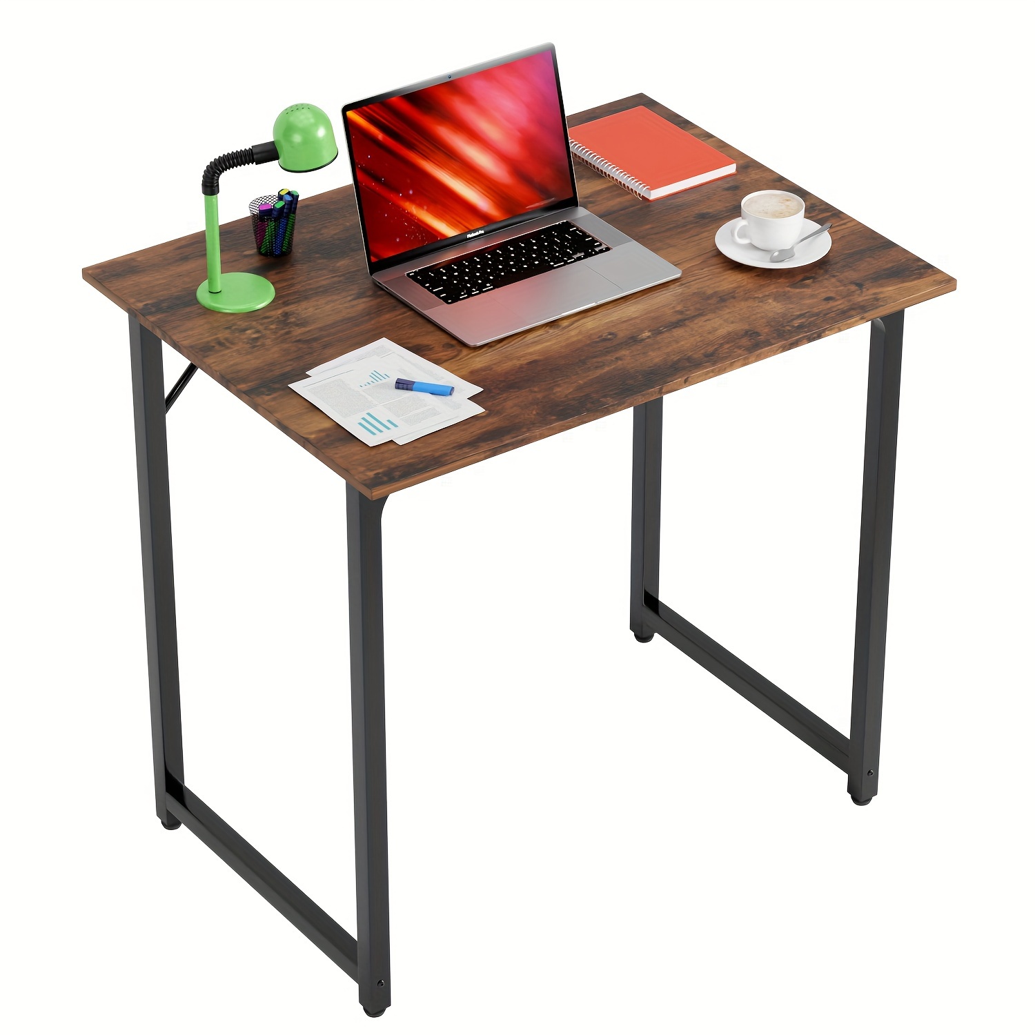 

Desk Office Desk Computer Desk With Metal Frame, Modern For Home Office Study, Writing For Small Space