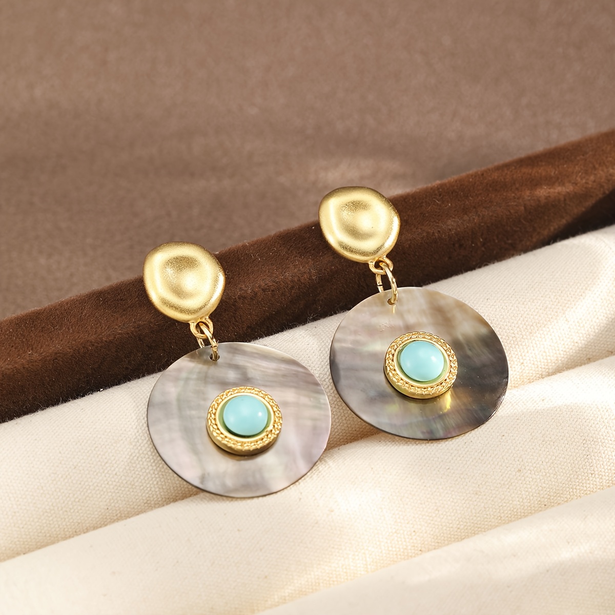 Women's S925 Sterling Silver Turquoise Dangle Earrings