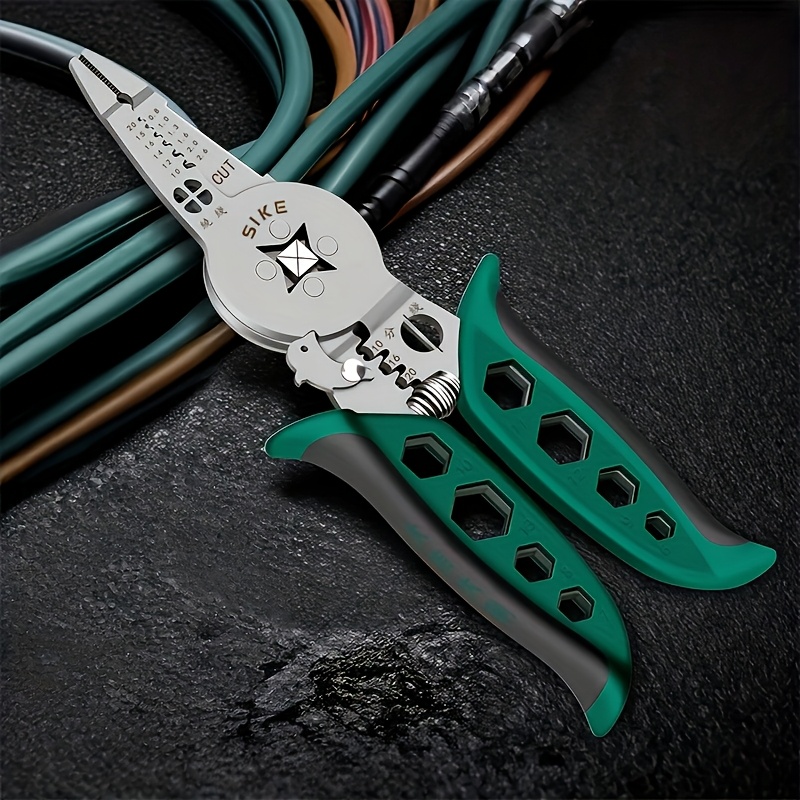 Image of 1pc New Multifunctional Needle-nose Pliers, Professional Electrician Heavy-duty Wire Crimping And Stripping Pliers, Integrated Wire Terminal Crimping Tool, High Hardness And Wear-resistant, Anti-slip