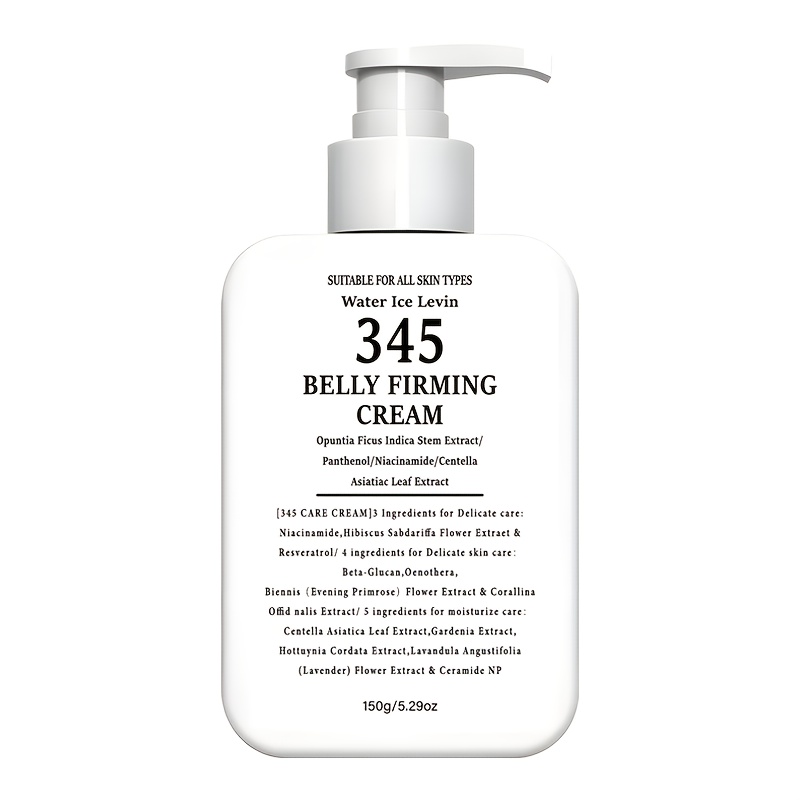 Belly Firming Cream 345, Plant-based Firming Formula, Reshape Abdominal Lines With 1 Application, Body Cream, 150g