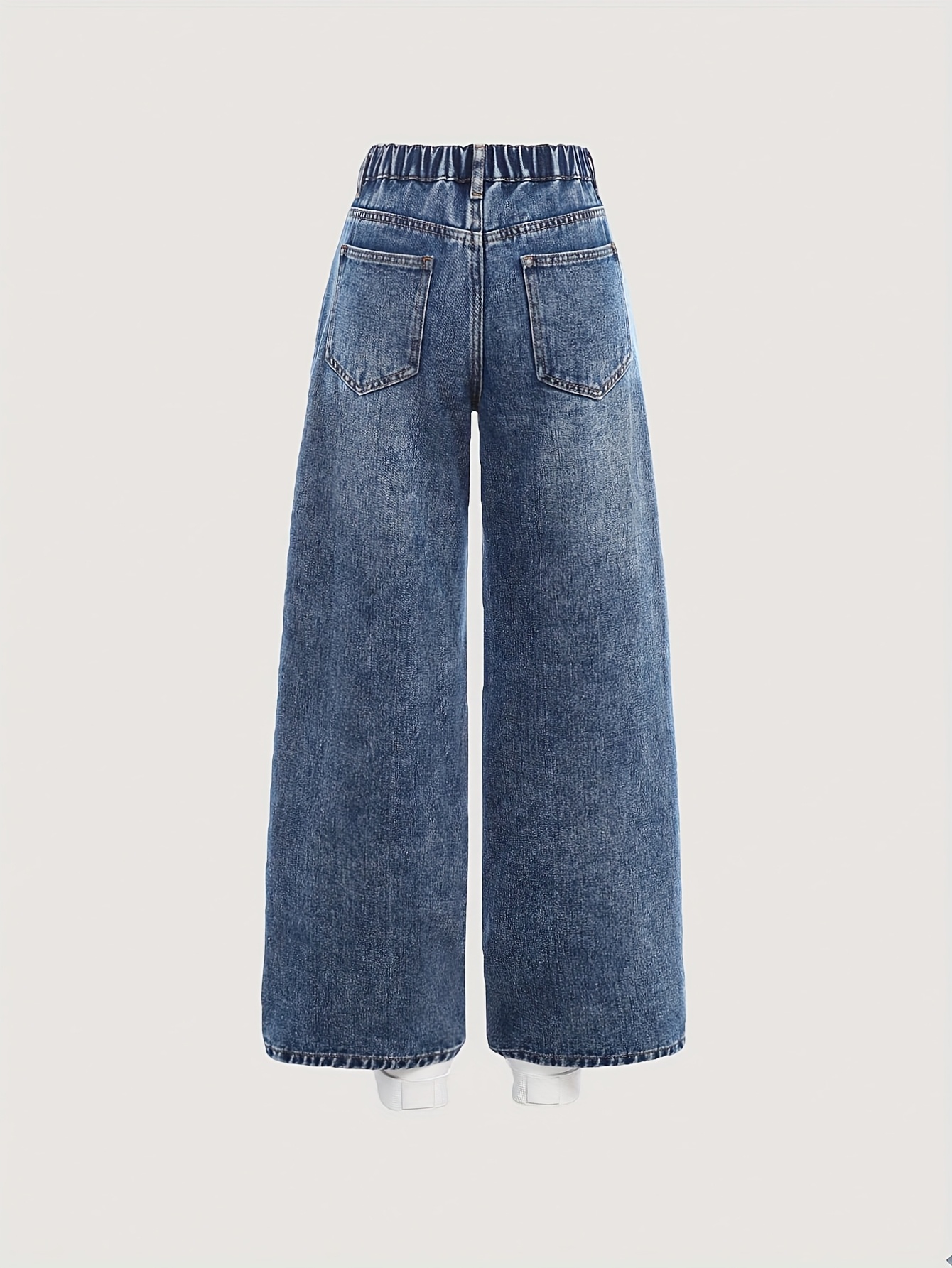 girls' spring summer y2k style washed blue denim jeans bow Temu Oman