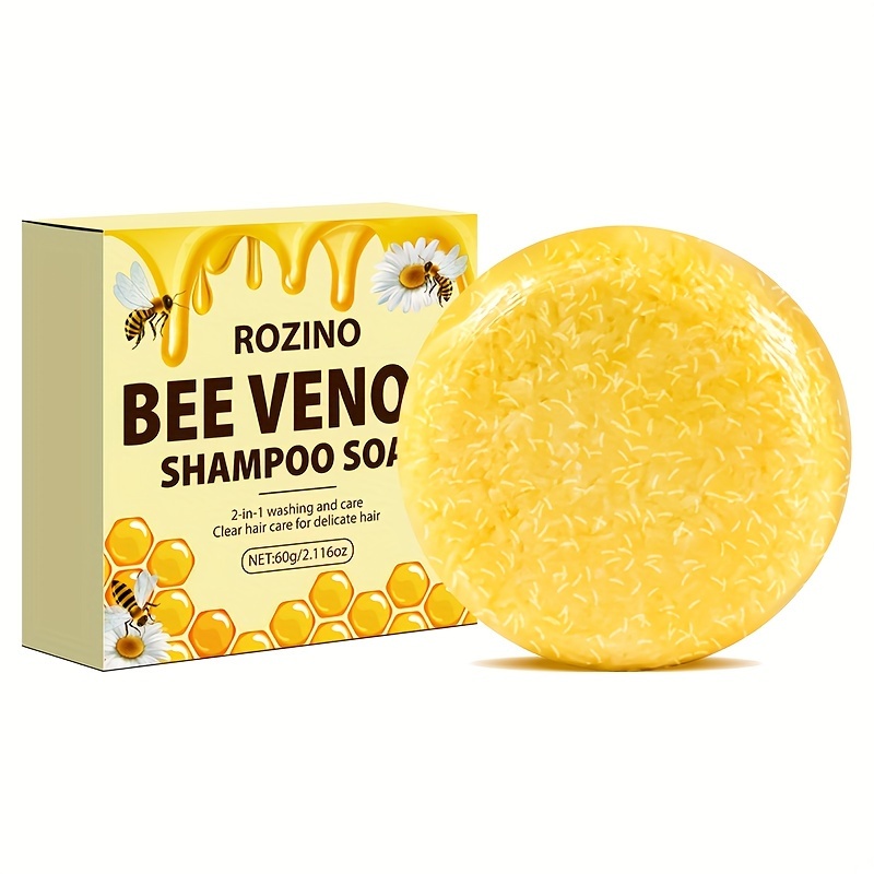 Image of 60g Bee Venom Shampoo Soap, , After Careful Preparation , Cleaning And Care, Refreshing Hair Care, Care For Delicate Hair, Make Your Hair And