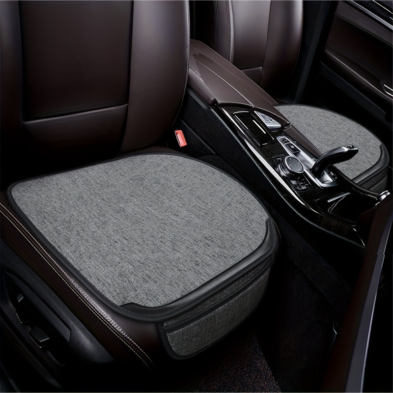 Flax Car Seat Cover Breathable Comfortable Summer Linen Seat Cushion  Protector With Storage Bag Auto Interior Mat Universal Size - Tire Stickers