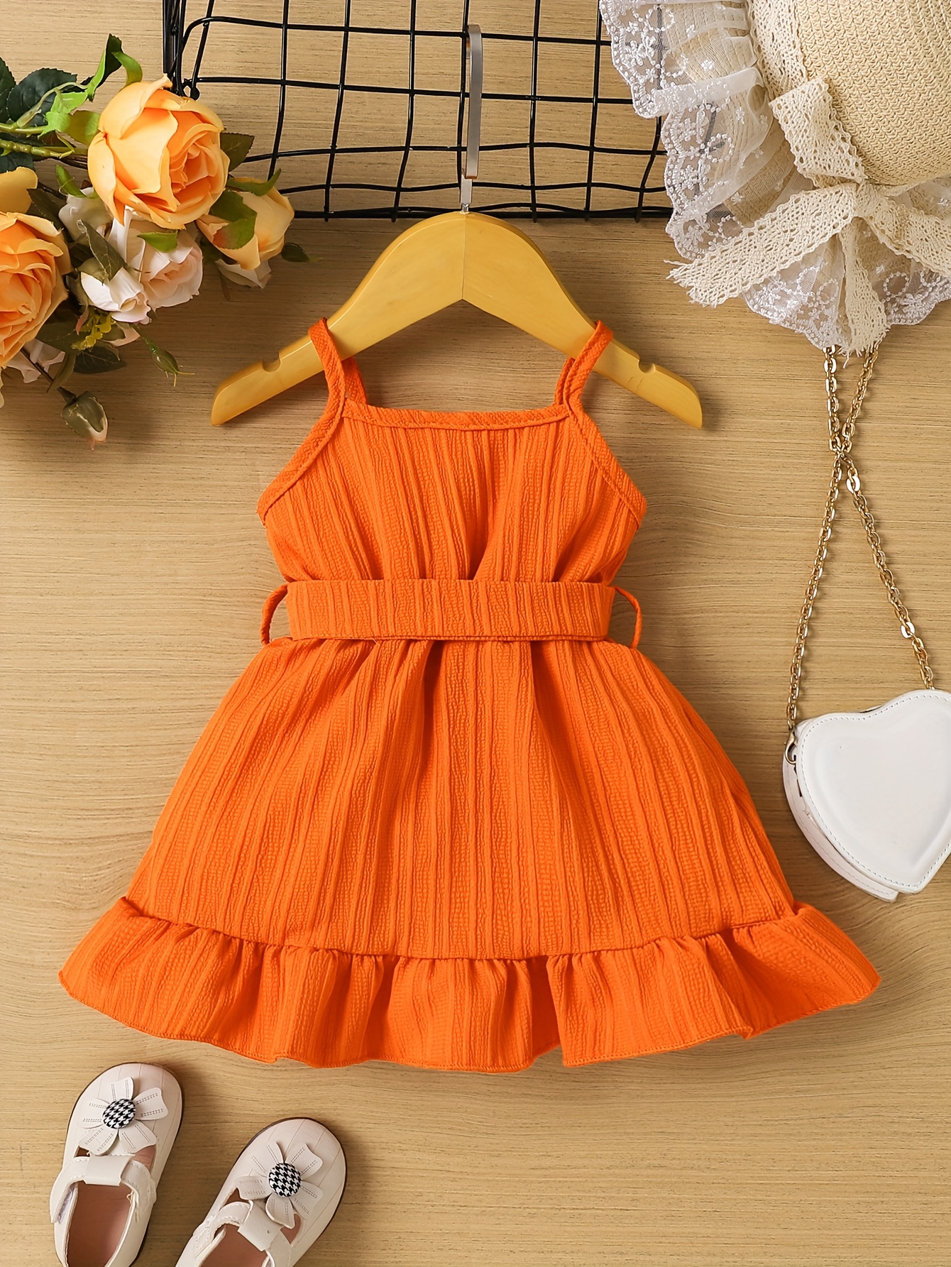 Charming Green Jacquard Fabric Dress for Toddler Girls - Sleeveless Summer Princess Gown with Ruffled Hem and Bow Detail, Machine Washable, Toddler Princess Dress
