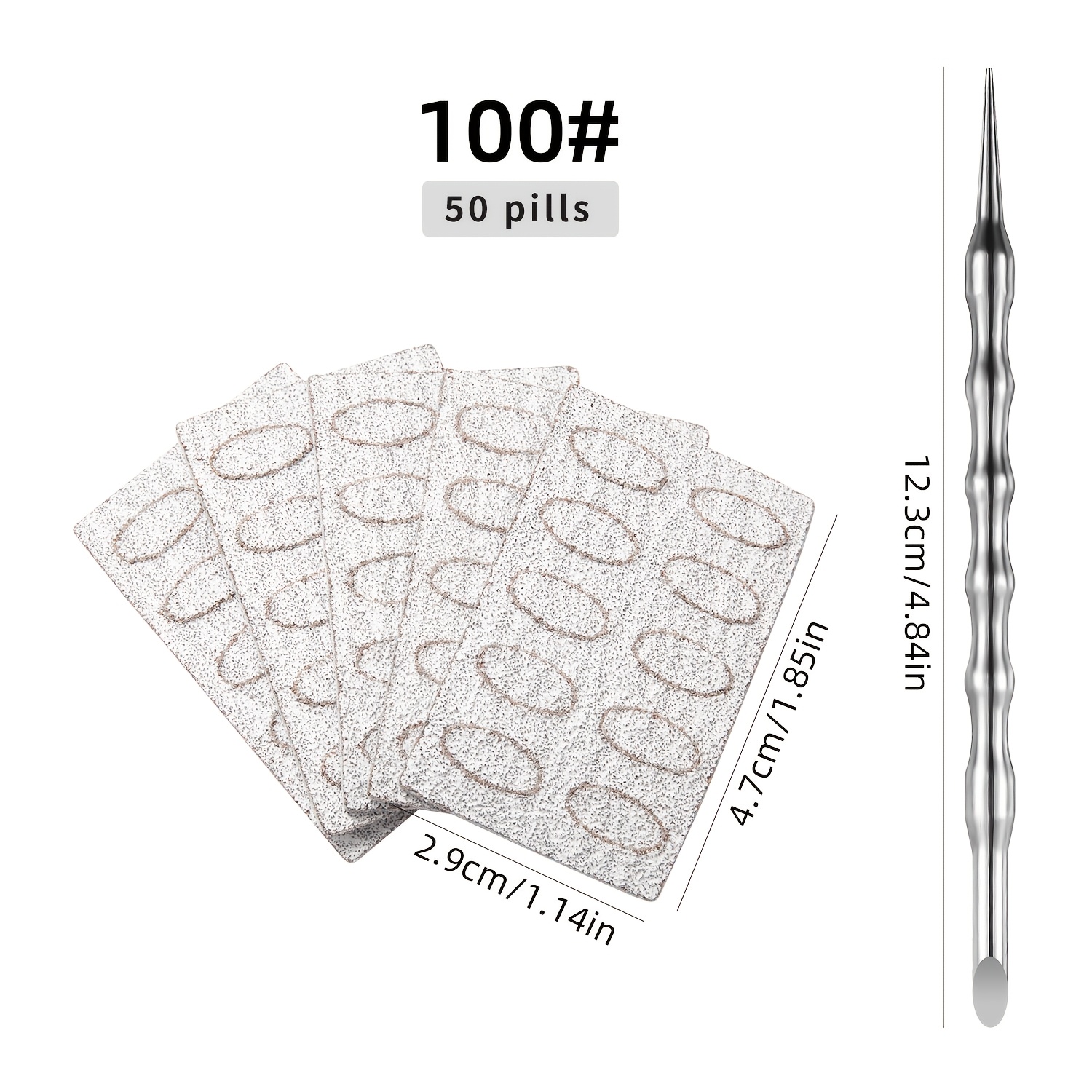 Disposable Nail Buffing Blocks, Self-Adhesive Sanding Sheets