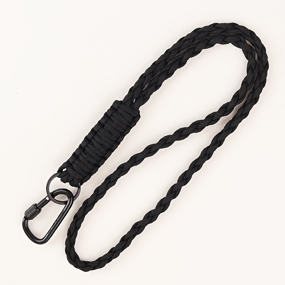 E-shop 1 Stück Geflochtenes Paracord-Lanyard mit Schnalle, Schlüsselanhänger, Pfeifen, Gurtband, Outdoor-Seil-Lanyard