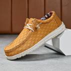 solid casual loafers plus size men s pu leather uppers wear