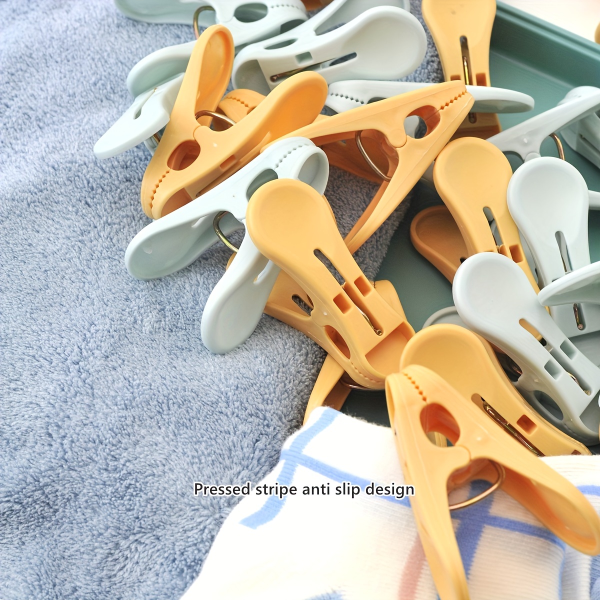 24pcs windproof clothespins strong clothes sheet fixed clip sock clothes drying pins clips for hanger details 4