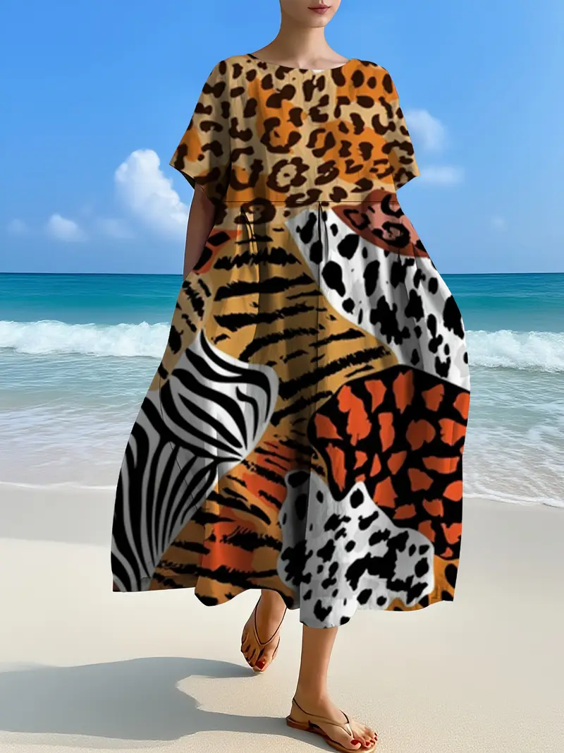 leopard maxi dress plus size YOURS Plus Size Black Leopard Print Pleated Maxi Dress
