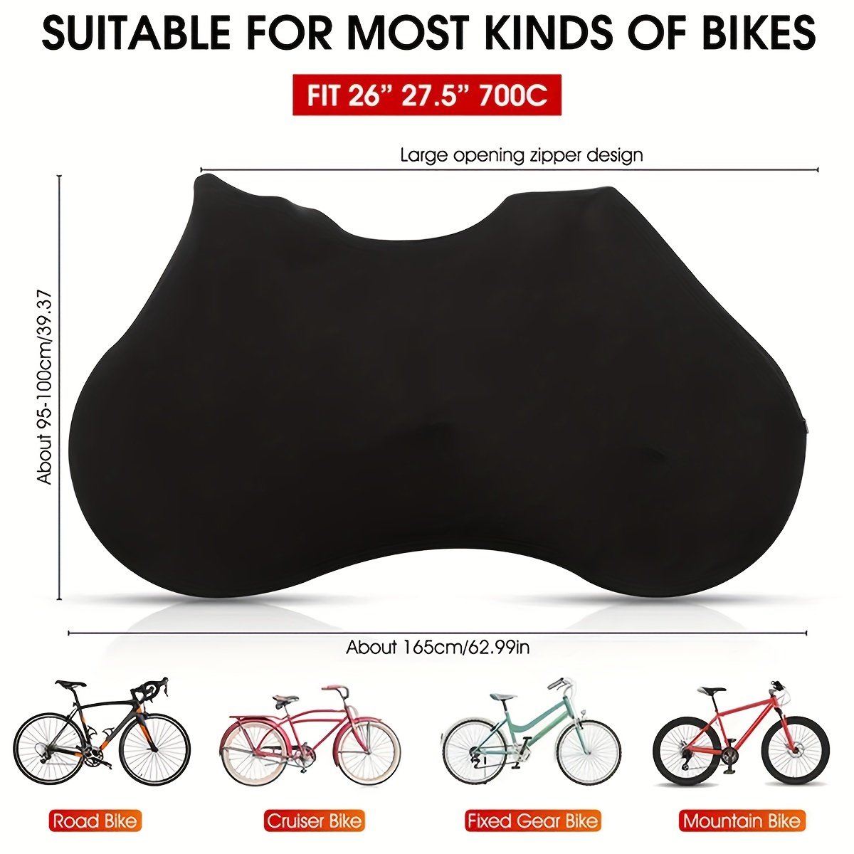 elastic bike cover mtb road bicycles washable knit fabric Temu