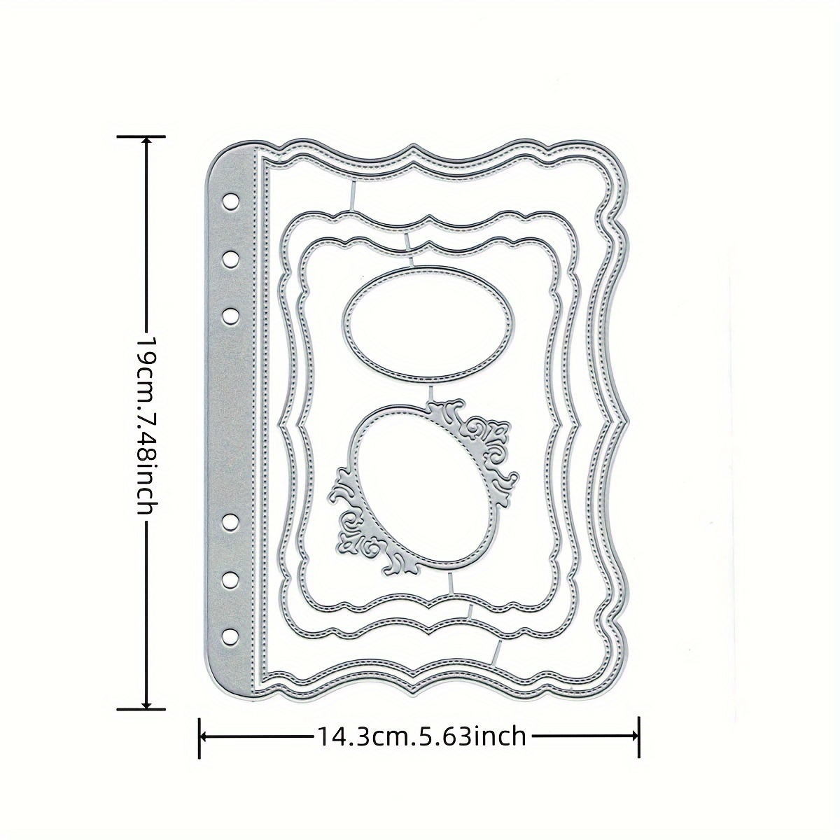 Book Knife Die Card Cutting Template Mold Greeting Card Album Making Cutting Dies Mold