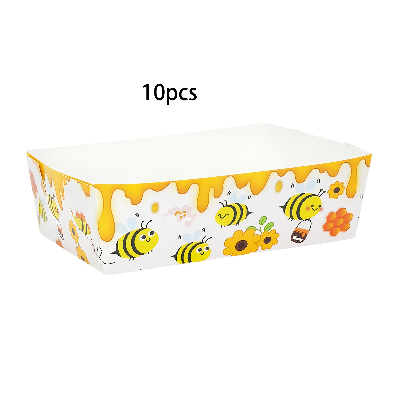 E-shop 10/ Stück Bienen Party Papier Servierplatten Honigbiene Popcorn Frische Pommes Servierplatten für Honigbiene Party Baby Shower Geburtstagsparty