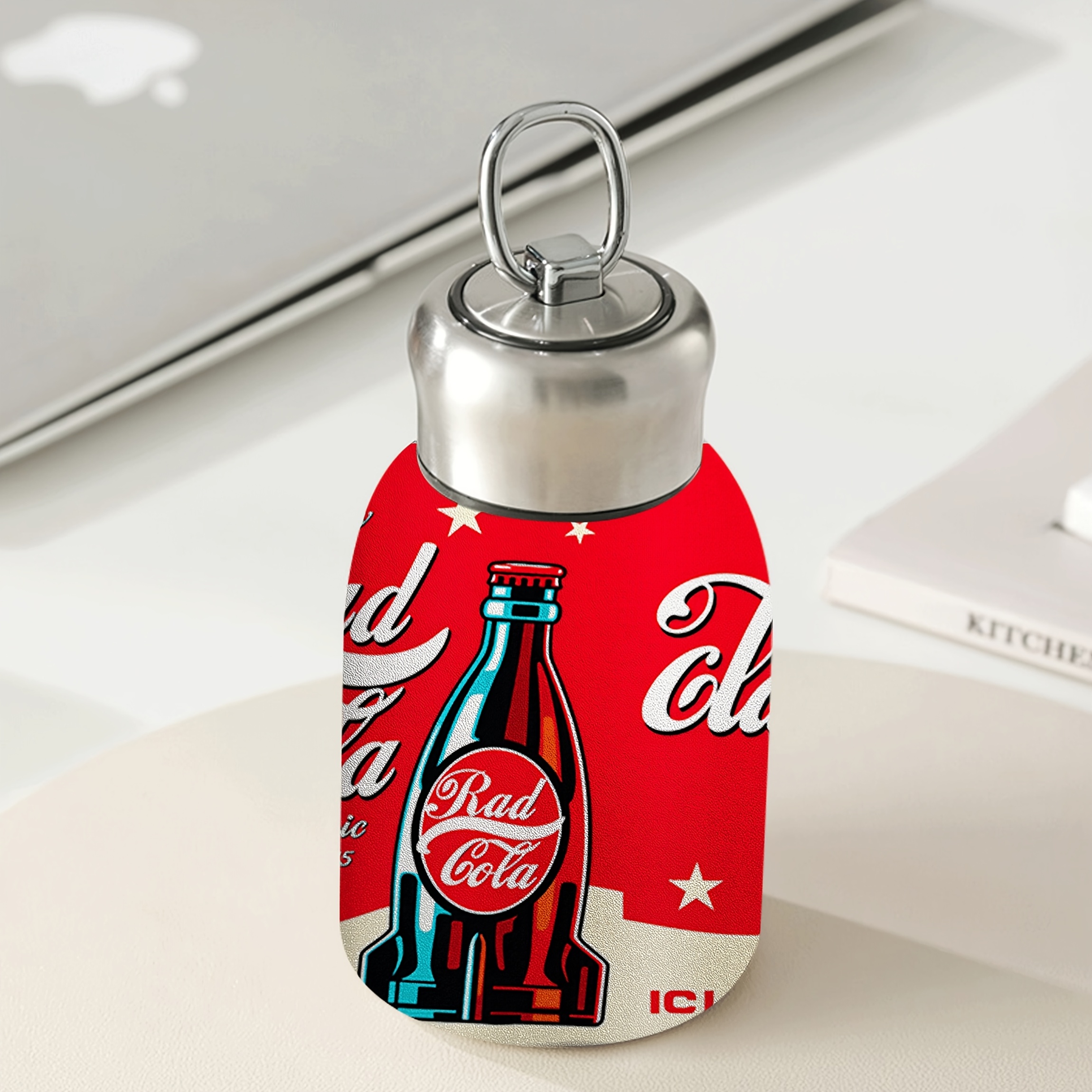 Image of Stainless Steel Water Bottle For Outdoor Hiking Camping With Pop Art Design Portable Lightweight Insulated Tumbler For Gym Running Beach Trips And Daily Use