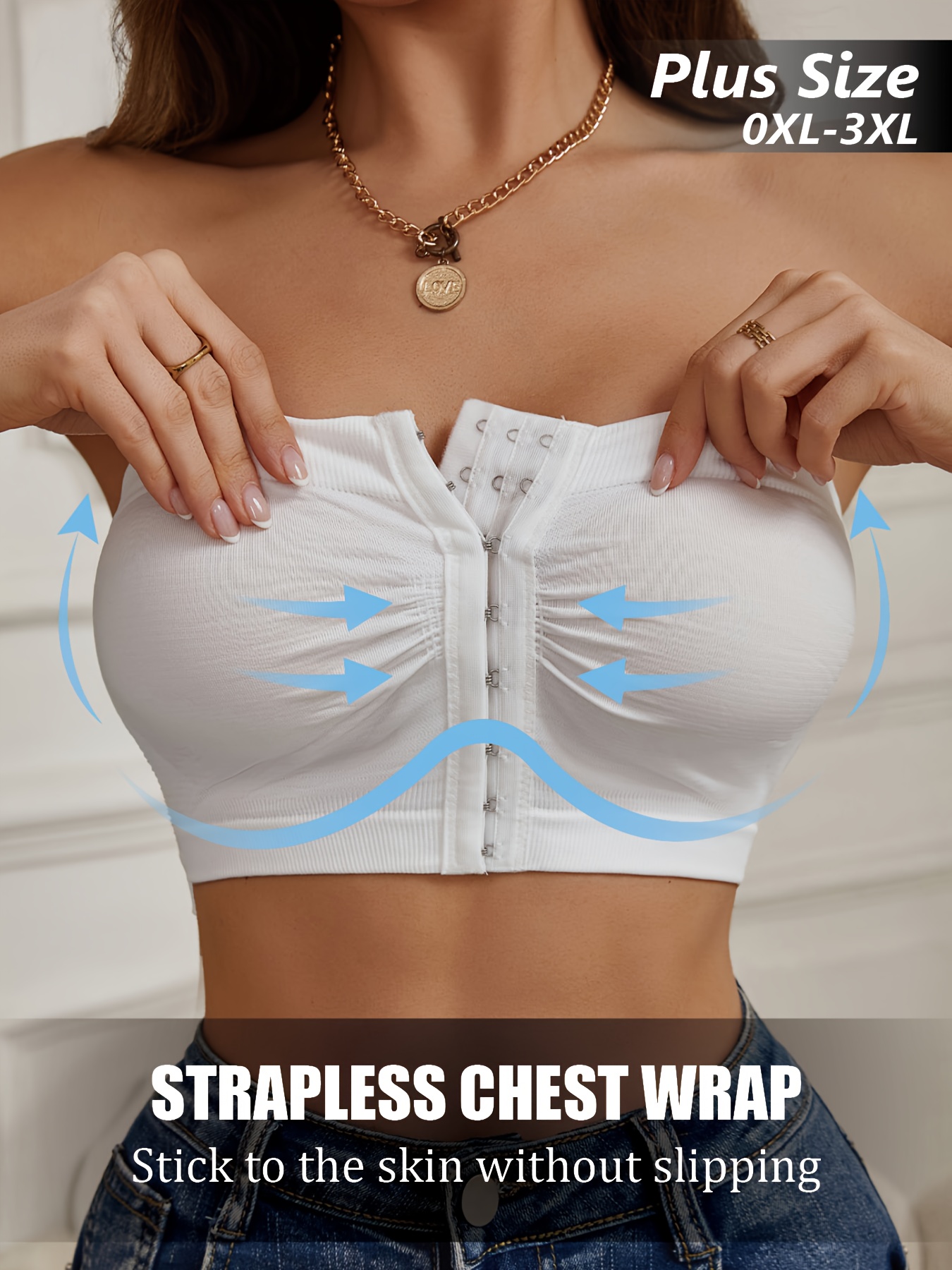 1pc esselegance plus size strapless seamless push up bandeau tube bra wire free non slip design high stretch breathable fabric for backless dresses lingerie     fit for women strapless push up bra backless dress accessory sleek silhouette no underwire support