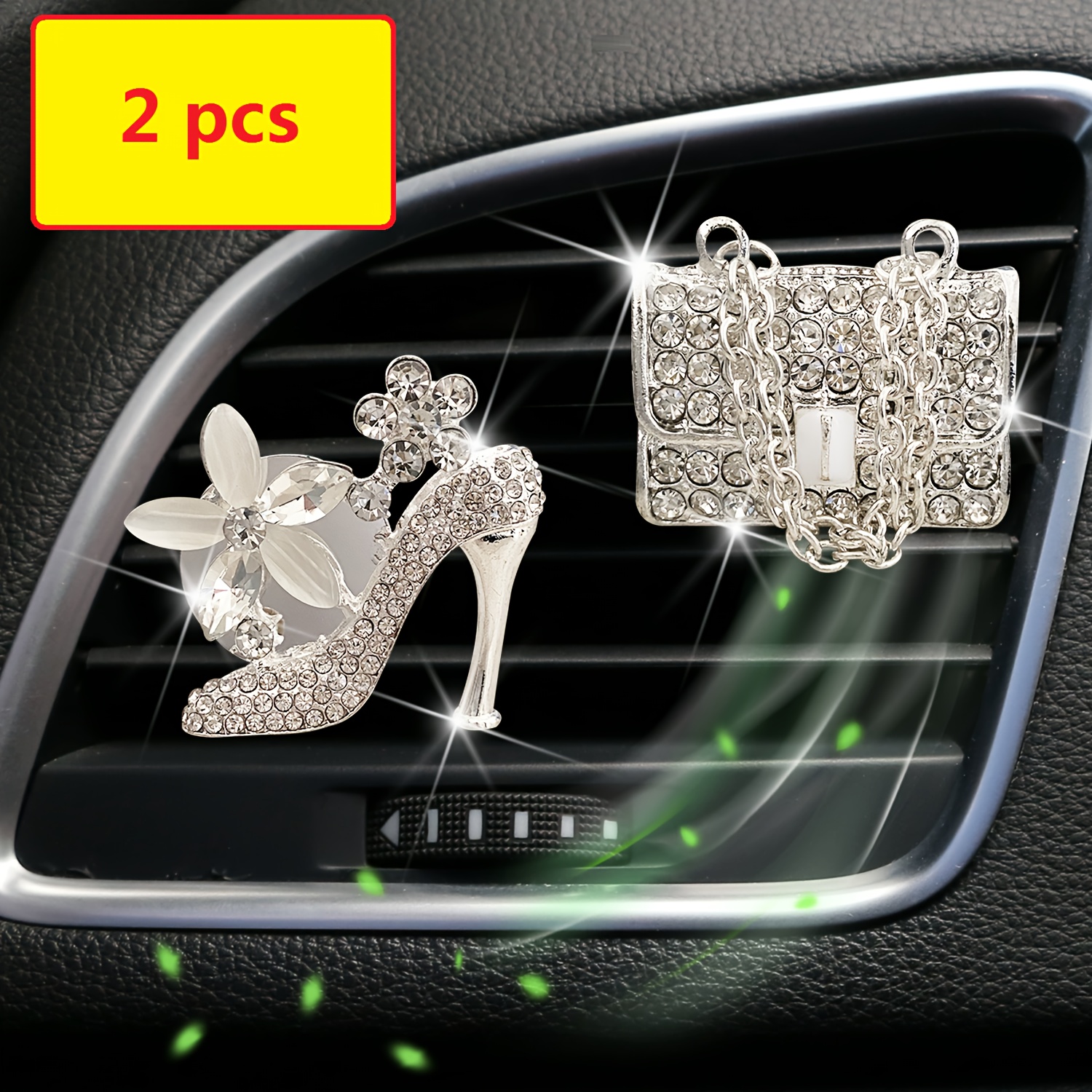 2pcs A set of car air conditioner outlet perfume