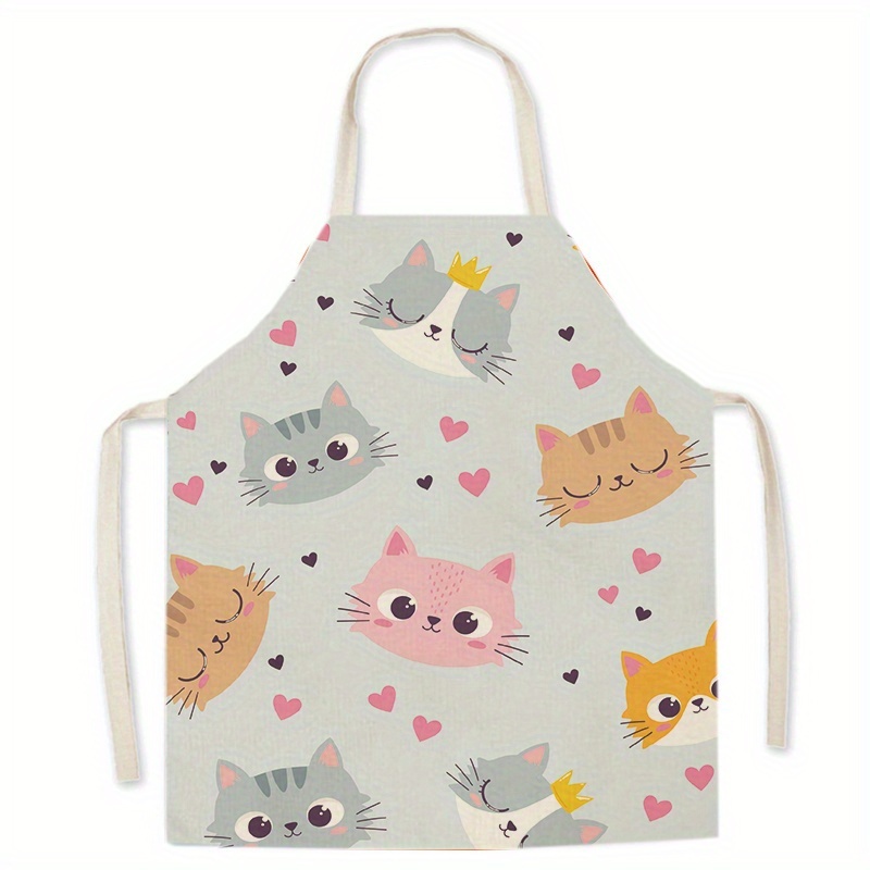 TEMU 1 Tablier sur le thème des chats, adapté aux jeux de cuisine pour enfants, pour enfants âgés de 3 à 8 ans