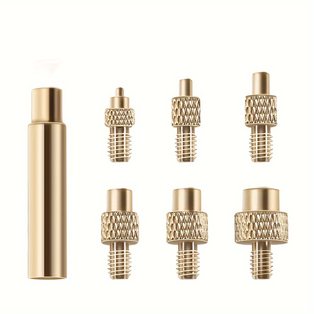 

Brass Heat Insert Nut Tool Kit For 3d Printers - M2 To M8 Sizes, Compatible With Standard Soldering Iron Tips, Polished