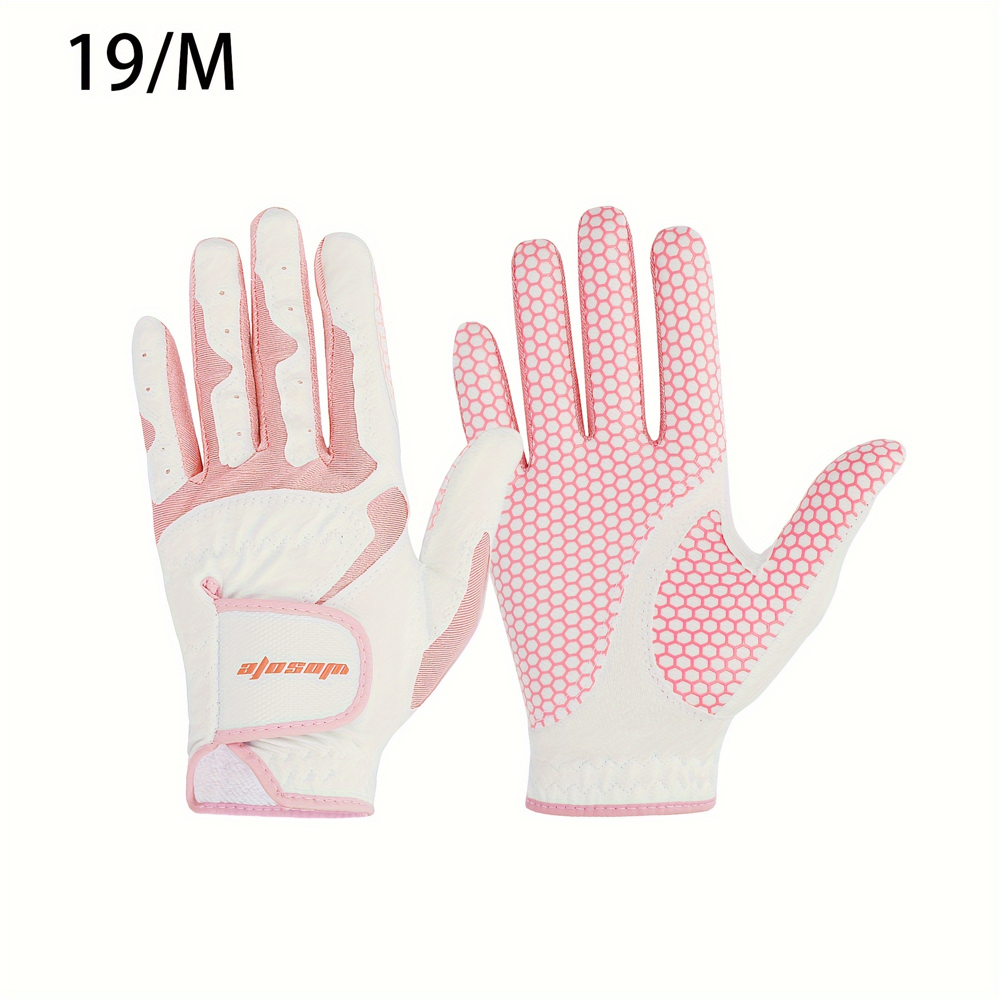 TEMU 1 Pair Of Golf Gloves For Women, Thin, Wear-resistant, Breathable, Microfiber Cloth, Washable