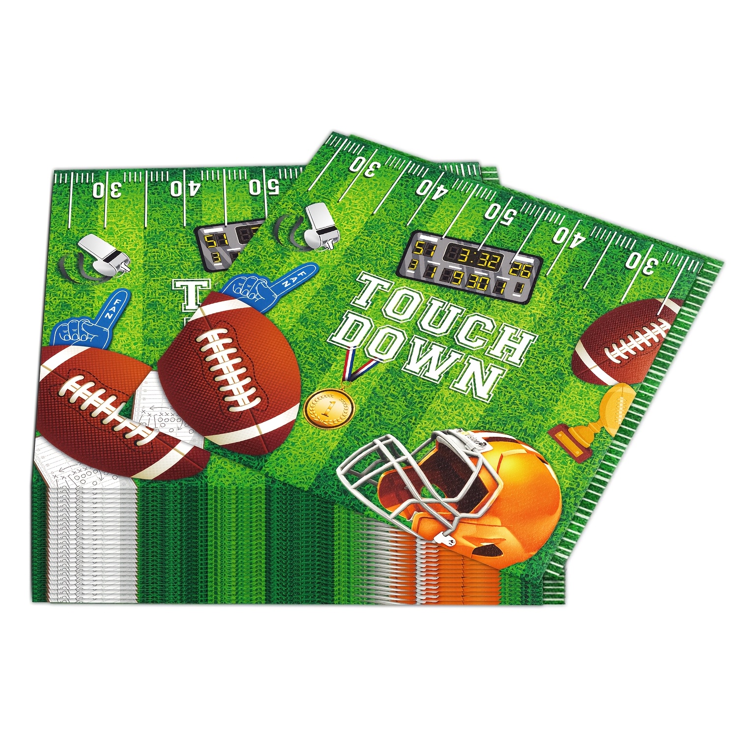 Soccer Event 2026 - Football Napkins - Football Party Decorations Paper Napkins Football Game Day Table Decoration For Sports Game Day Birthday Party For Halloween、christmas