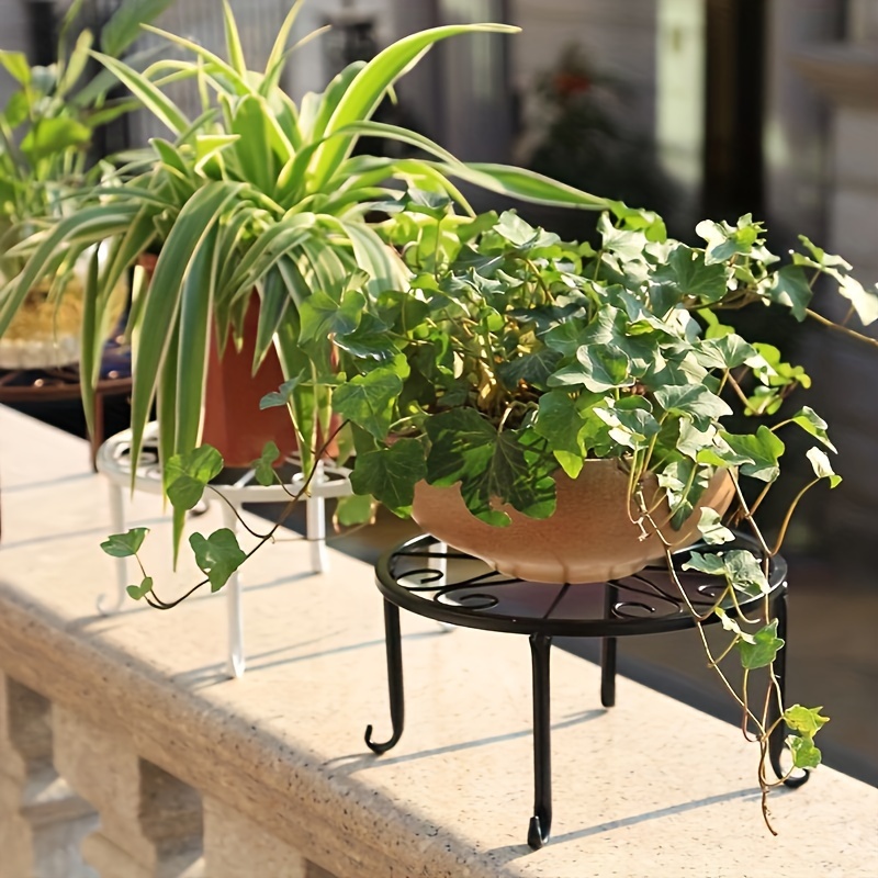 

2pcs Of Rust-proof Iron Plant Holder - Suitable For Ornamental Display Of Flowerpots In Indoor/outdoor Garden Corridors