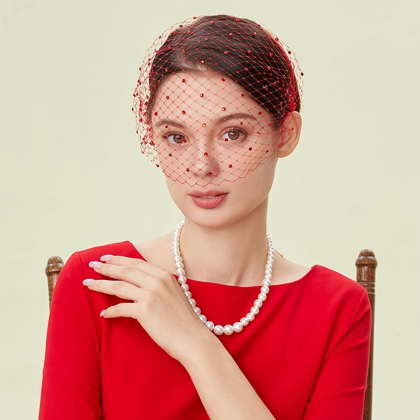 5263 Mesh Veil Headband 1920s Headpiece For Women Tea Party Bridal 71rrFt9Z-DL._AC_SY350_QL65_.jpg main image 3